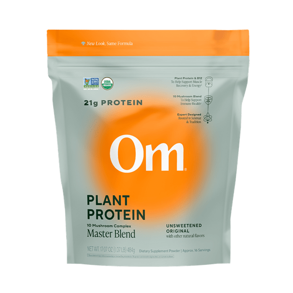 master blend unsweetened plant protein (om mushrooms)