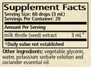 milk thistle glycerite wise woman herbals supplement facts