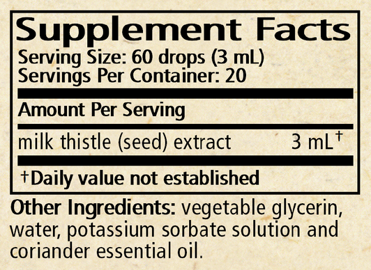 milk thistle glycerite wise woman herbals supplement facts