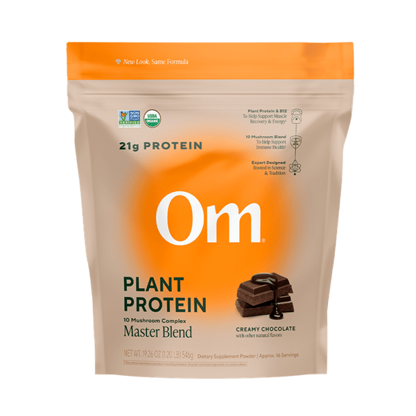 mushroom master blend chocolate protein (om mushrooms)