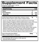 mushroom master blend powder (om mushrooms) supplement facts