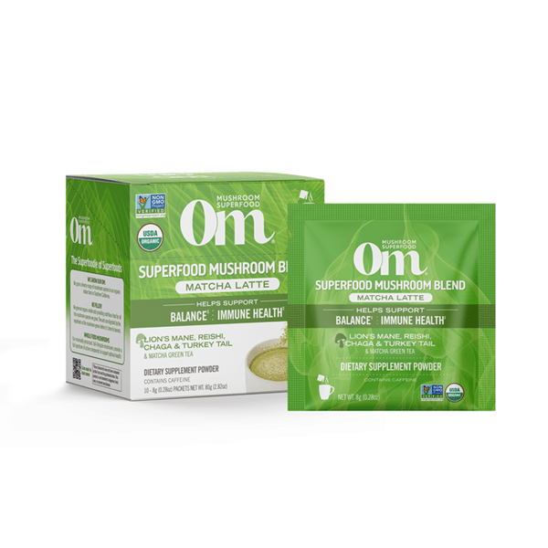 mushroom matcha latte packets (om mushrooms)