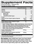 mushroom morning energy blend powder (om mushrooms) supplement facts