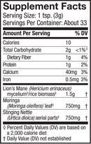 mycobotanicals greens host defense supplement facts