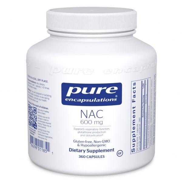 NAC (n-acetyl-l-cysteine) 600 mg (Pure Encapsulations)