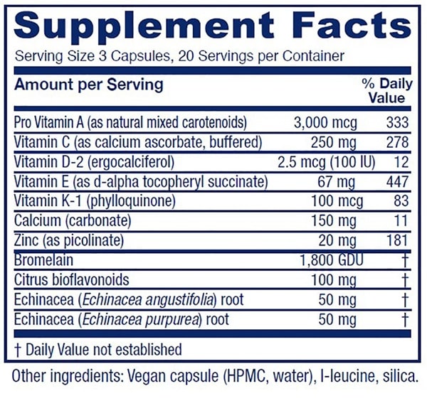 opti-recovery vitanica supplement facts