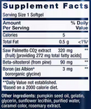 palmettoguard saw palmetto and beta-sitosterol (life extension) supplement facts