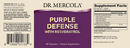 purple defense dr. mercola label