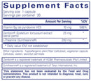 rapid calm (pure encapsulations) supplement facts