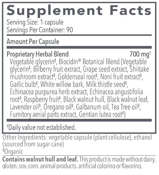 Biocidin Advanced Formula (Biocidin Botanicals) supplement facts