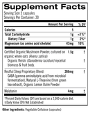 sleep mushroom superfood (om mushrooms) supplement facts