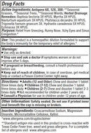 Allergena TX Cedar Fever Allergy Tabs Progena Drug Facts