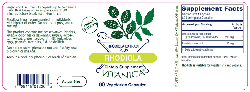 Rhodiola Extract Plus Vitanica products