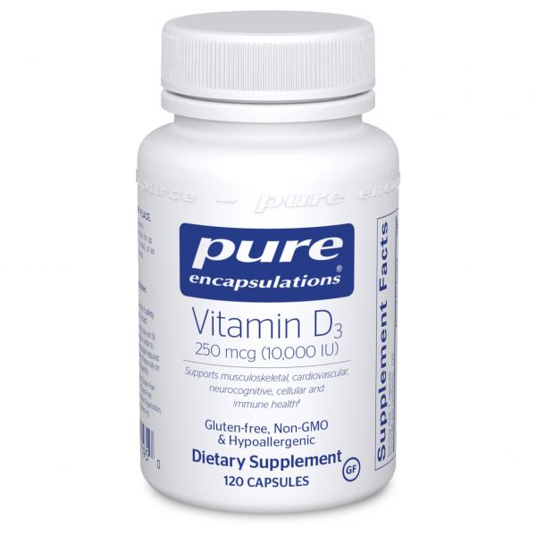Vitamin D3 250 mcg (10,000 IU) (Pure Encapsulations)