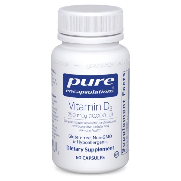 Vitamin D3 250 mcg (10,000 IU) (Pure Encapsulations)