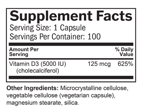 vitamin d3 5000 brainmd supplement facts