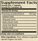 women's menocaps wise woman herbals supplement facts