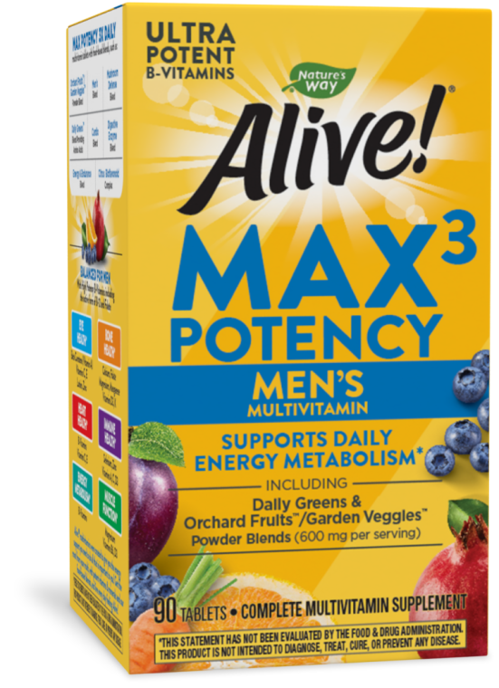 Alive MAX3 Daily Men’s Multi 90 tabs (Nature's Way)