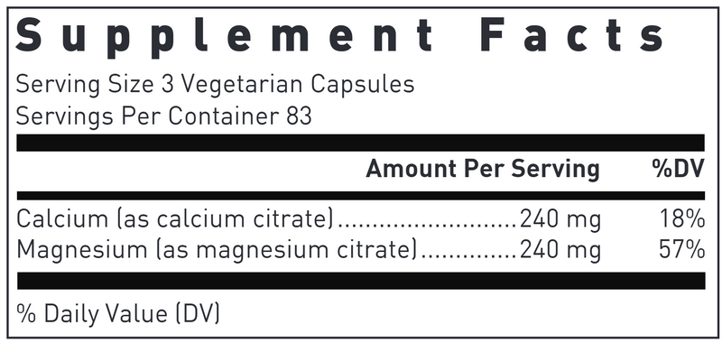 Cal/Mag Citrate (Douglas Labs) supplement fact