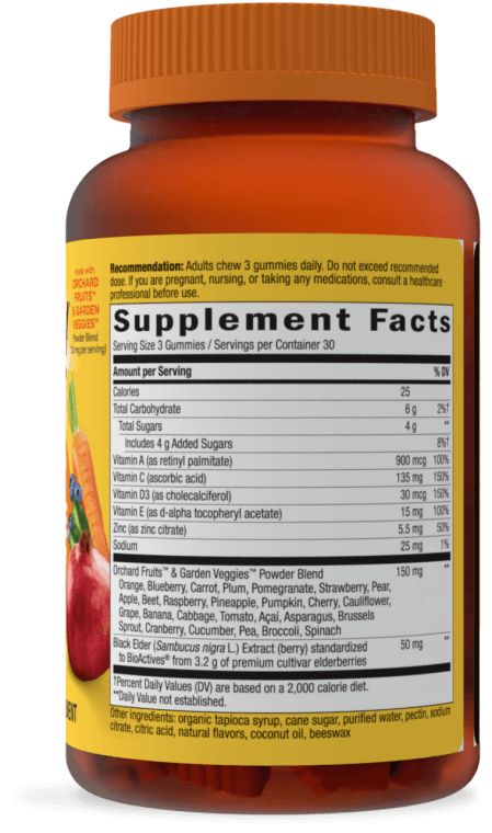 Alive! Immune Gummies 90 Ct (Nature's Way) Supplement Facts
