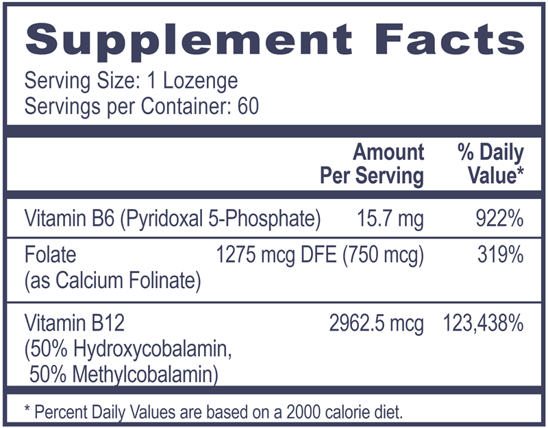 3B Complex Professional Health Products Supplement Facts