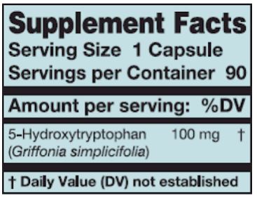 5-HTP (Karuna Responsible Nutrition) Supplement Facts