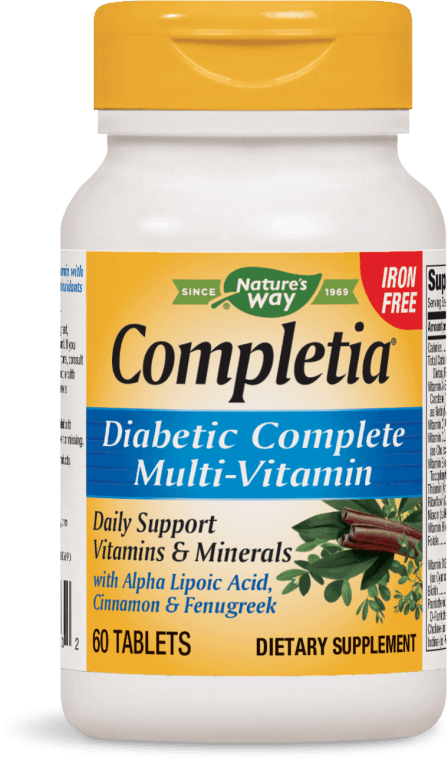 Completia Diabetic Multi-Vitamin (Iron Free (Nature's Way) 60ct