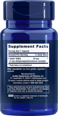 7-Keto® DHEA Metabolite (Life Extension) Back