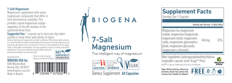 7 Salt Magnesium Biogena Label