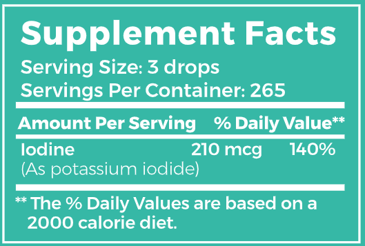 9 Iodine Trace Minerals (BodyBio) Supplement Facts