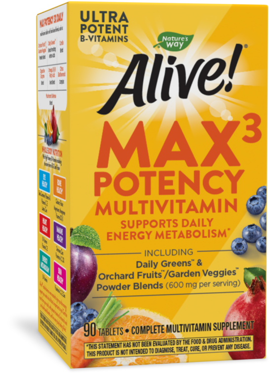 Alive! Max3 Potency Multivitamin Tabs (Nature's Way) 90ct
