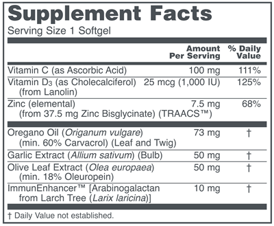 A-Biotic Immune+ (Protocol for Life Balance) Supplement Facts