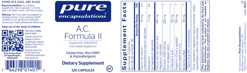 AC Formula II Pure Encapsulations Label
