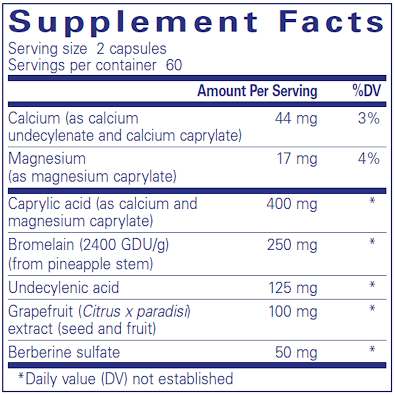 AC Formula II Pure Encapsulations Supplement Facts