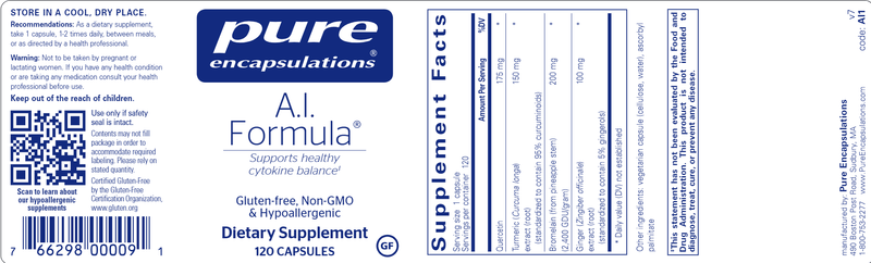 A I Formula 120 Pure Encapsulations Label