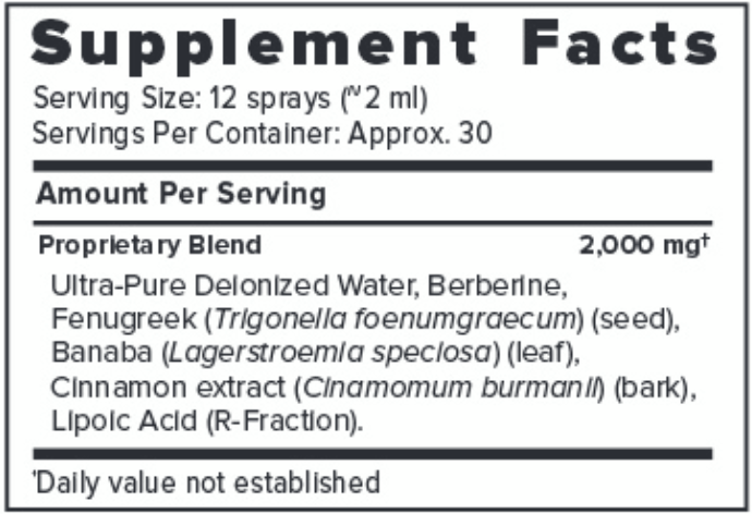 acg gluco extra strength supplement facts
