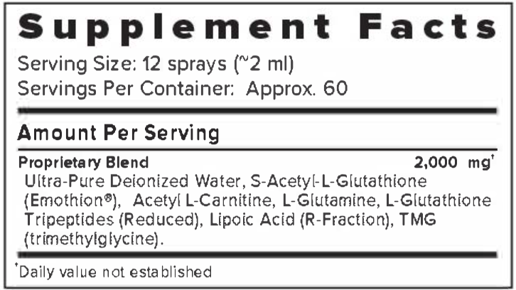 acg glutathione supplement facts