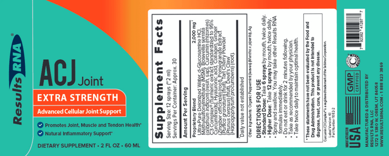 ACJ Joint Extra Strength (Results RNA) Label