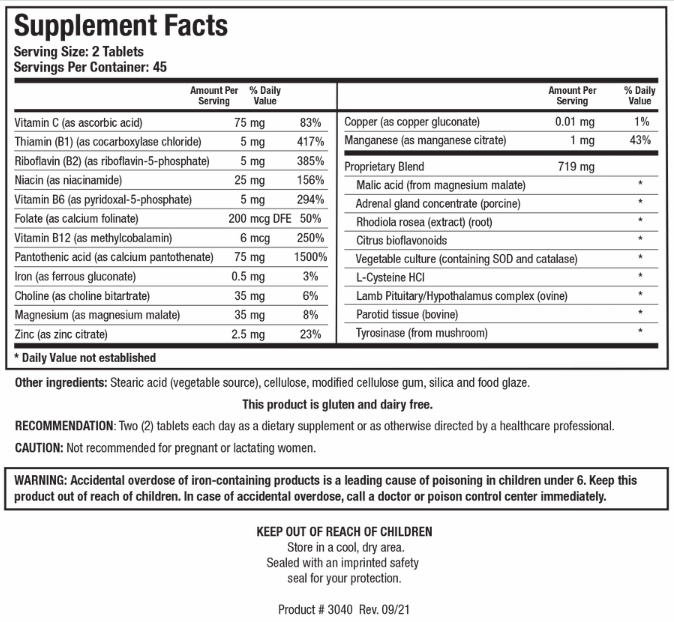 ADB5-Plus (Biotics Research) Supplement Facts