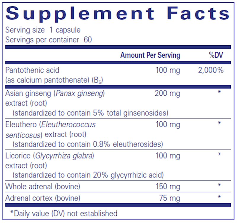 ADR Formula 60 Caps Pure Encapsulations Supplement Facts