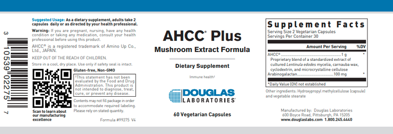 Ahcc Plus Capsules Douglas Labs