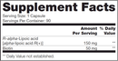 ala r+ sap (nfh nutritional fundamentals) supplement facts