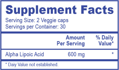 ALA Forte (Metabolic Code) supplement facts