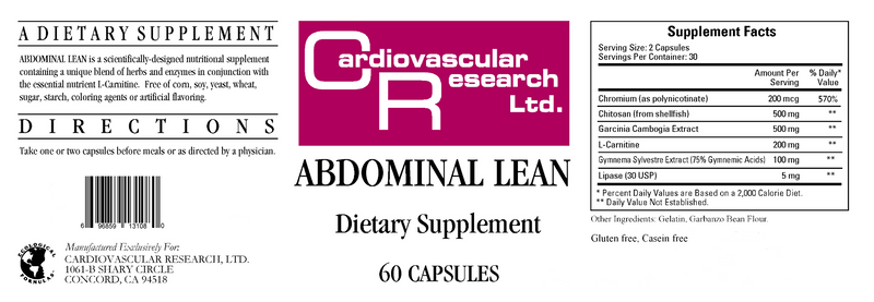 Abdominal Lean (Ecological Formulas) Label