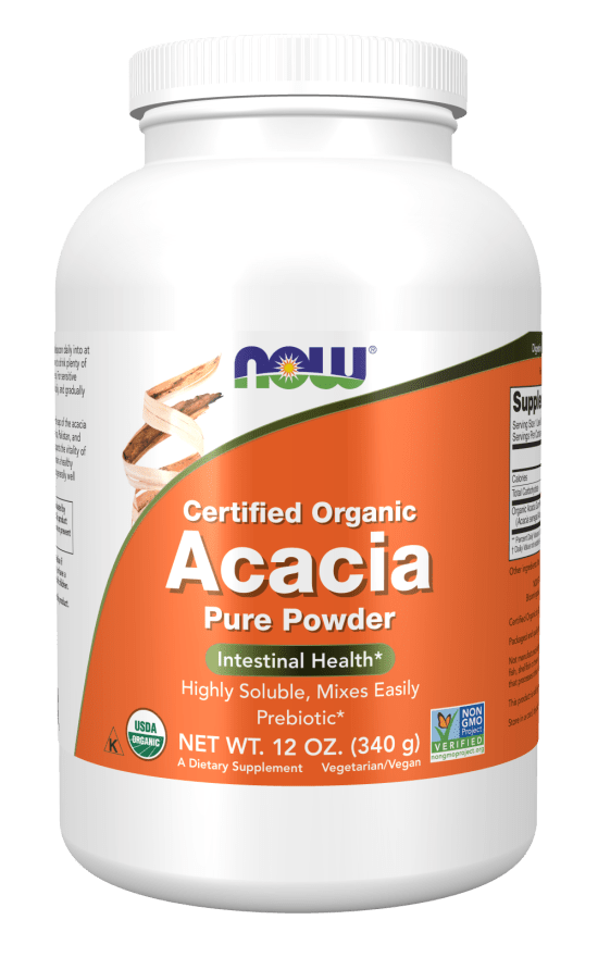 Acacia Fiber Organic Powder (NOW) Front