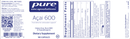 acai 600 pure encapsulations label