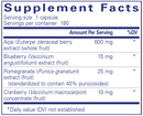 acai 600 pure encapsulations supplement facts