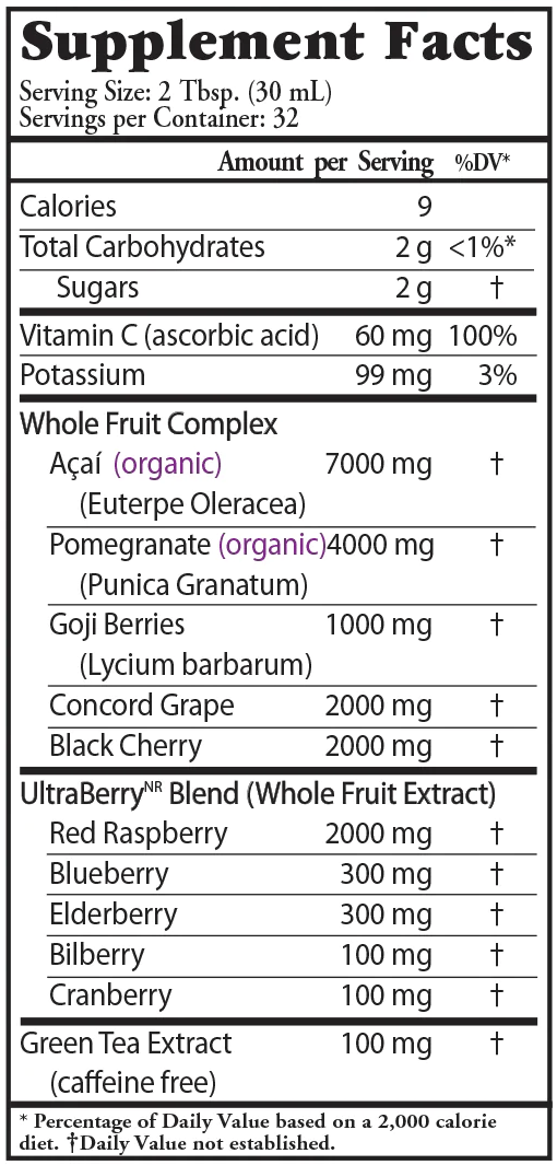 Acai Complete Buried Treasure Supplement Facts