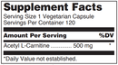 acetyl-l-carnitine douglas labs supplement facts