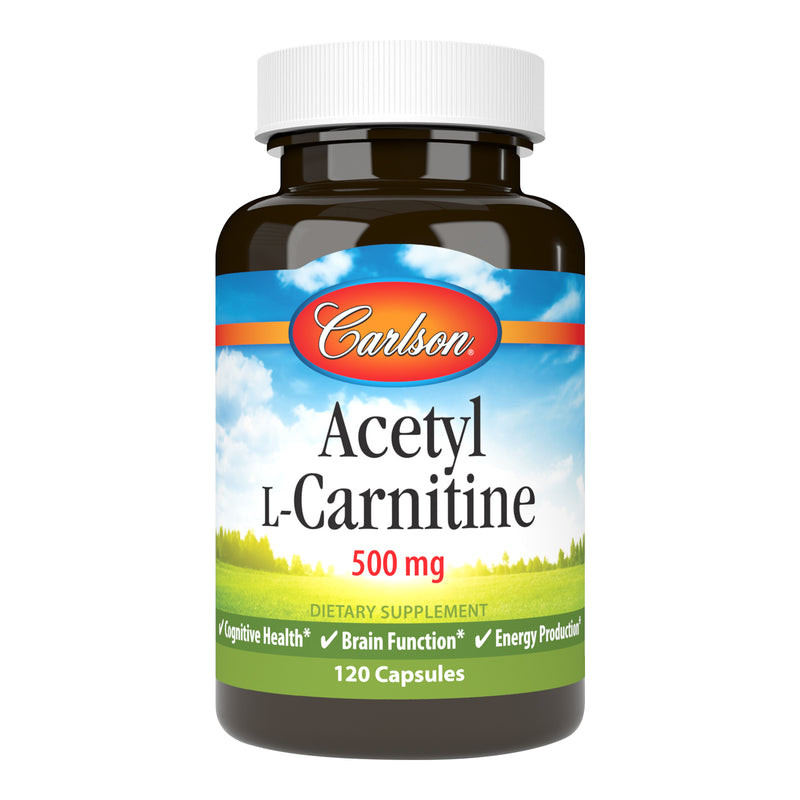 Acetyl L-Carnitine 500 mg (Carlson Labs) Front